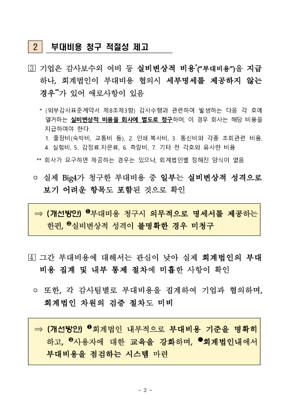 금감원과 4대 대형회계법인은 외부감사 관련 기업부담 완화를 위해 불합리한 관행을 개선하겠습니다. 이미지 3