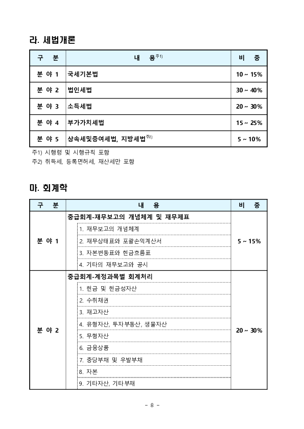 공인회계사 시험제도 개편 관련 사전 안내 이미지 8