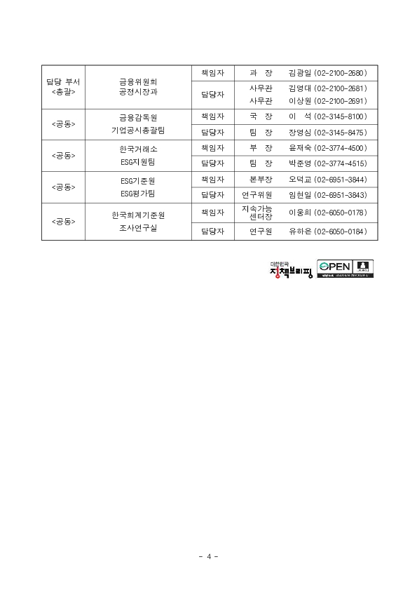 「ESG 금융추진단」 제3차 회의 개최 이미지 4