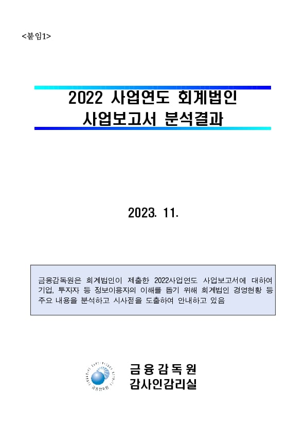 2022사업연도 회계법인 사업보고서 분석결과 이미지 5