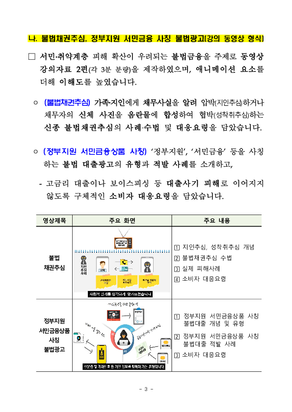 사회초년생 등 금융 취약계층을 타겟으로 하는 불법금융 사기 조심하세요! 이미지 3