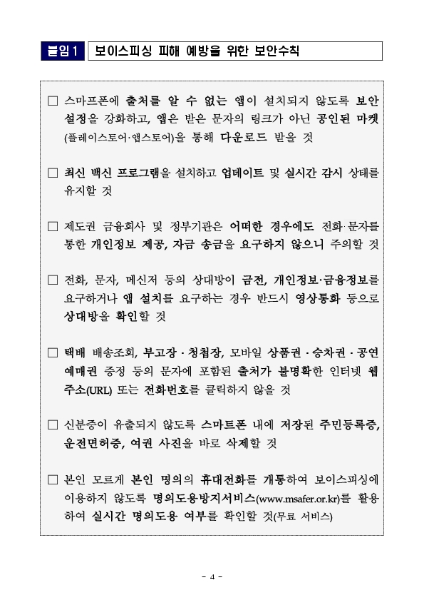 민생금융지원 이자환급, 대환대출을 미끼로 한 보이스피싱 소비자경보 발령!!! 이미지 4