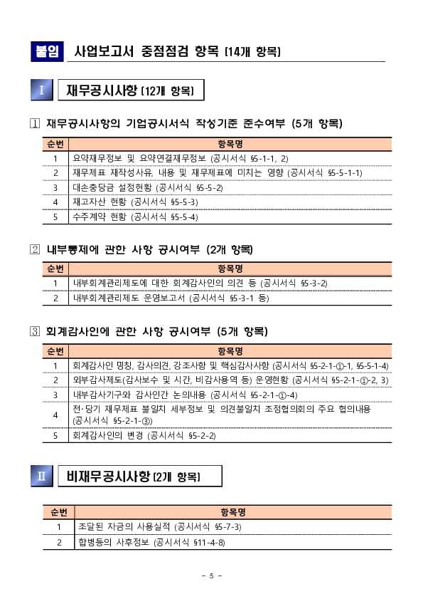 2023년 사업보고서 중점 점검사항 사전 예고 이미지 5