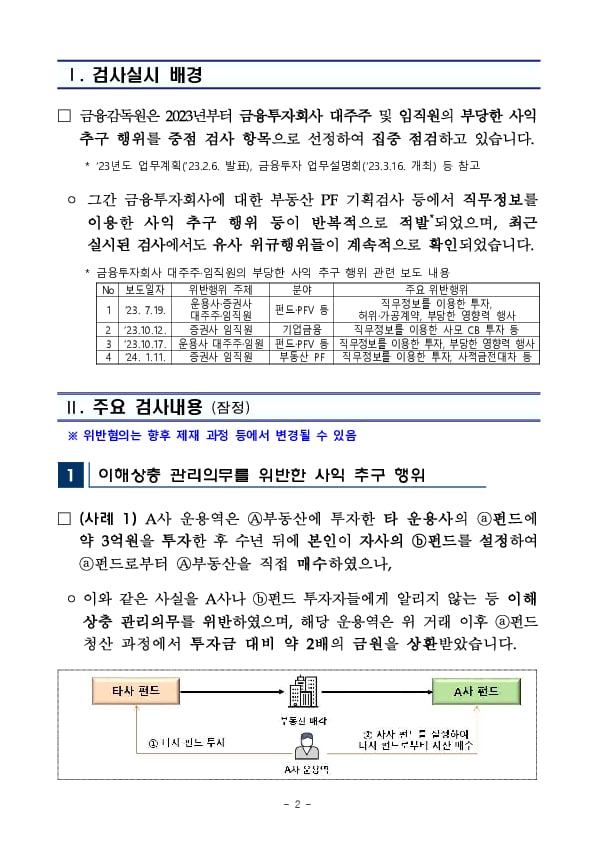 금융투자회사의 고질적인 사익추구행위, 근절될?까지 검사역량을 집중하도록 하겠습니다 이미지 2