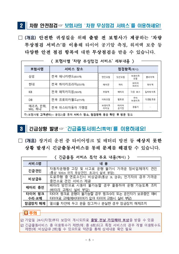 설 연휴에 알아두면 유용한 자동차보험 정보를 안내합니다 이미지 5