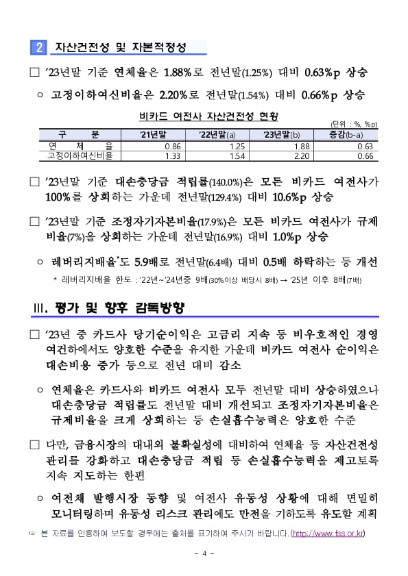 2023년 여신전문금융회사 영업실적(잠정) 이미지 4