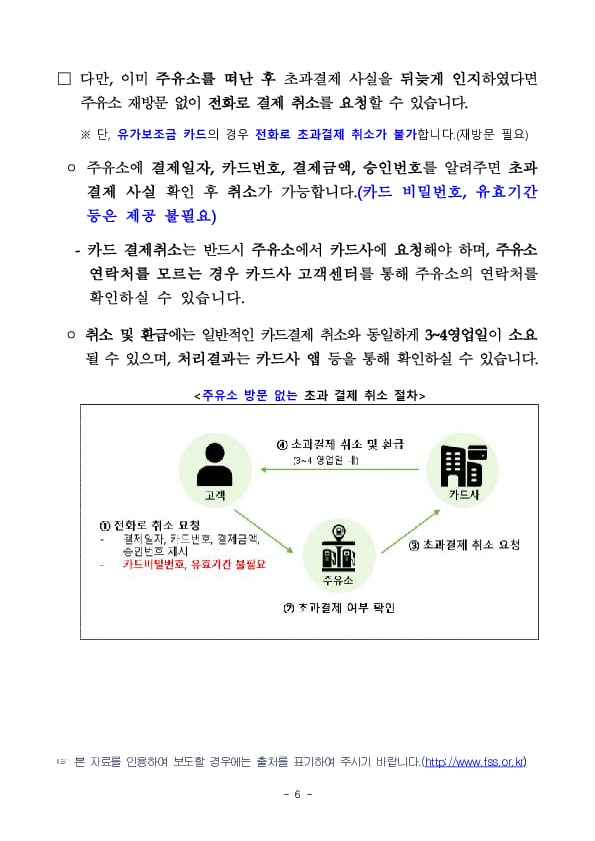 셀프주유소에서 카드결제 시 한도초과로 인한 초과결제에 유의하세요! 이미지 6