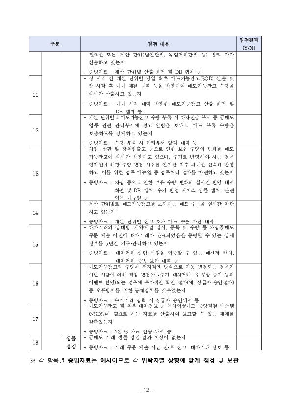 「공매도 내부통제 및 기관내 잔고관리 시스템 가이드라인」 행정지도 시행 이미지 12