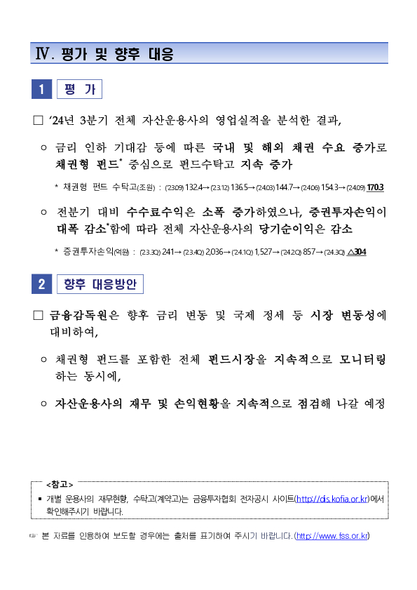 2024년 3분기 자산운용회사 영업실적(잠정) 이미지 5