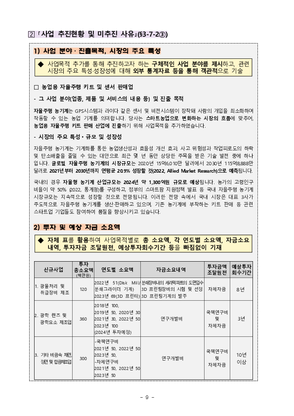 신사업 진행상황 공시 점검 및 사업진행 실태분석 결과 이미지 9