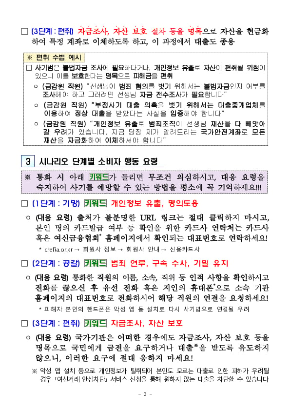 고령층을 대상으로 범죄에 연루되었다며 거액 주택담보대출을 유도하는 보이스피싱에 주의하세요!!! 이미지 3