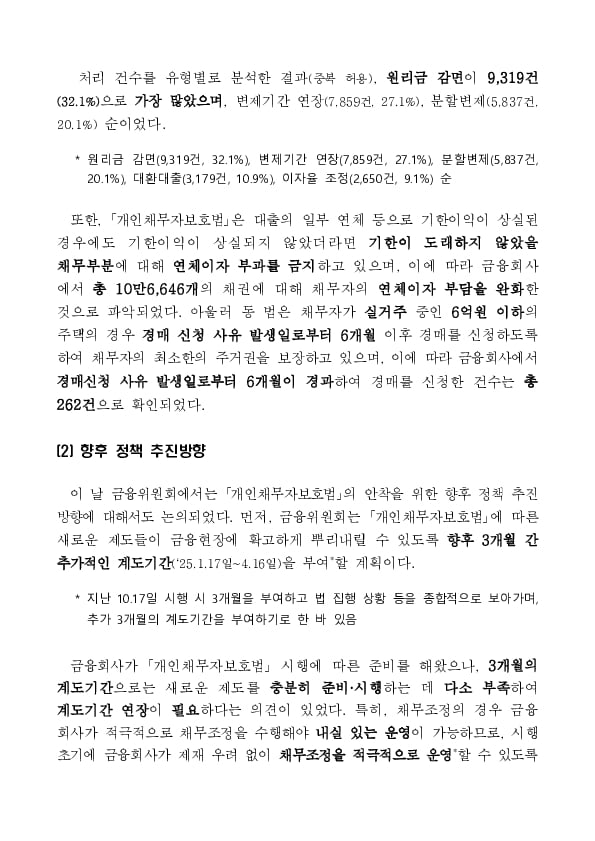 「개인채무자보호법」의 금융현장 안착을 위해 계도기간을 3개월 연장합니다. 이미지 3