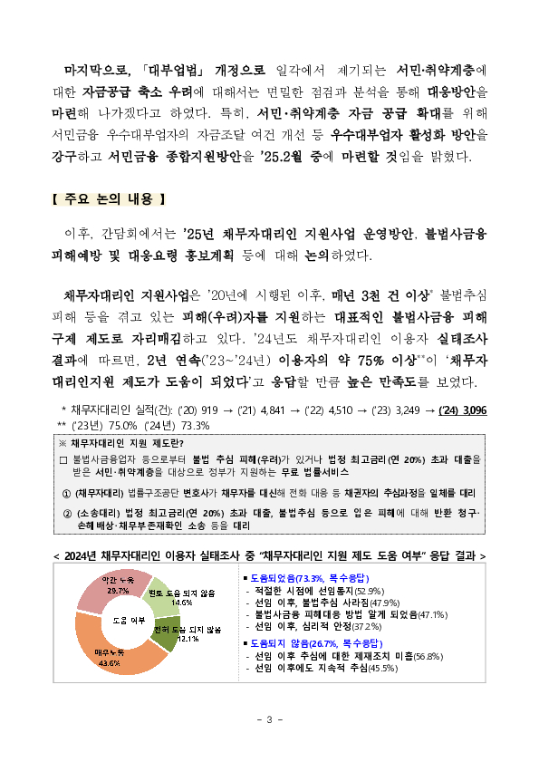 김병환 금융위원장, 「불법사금융 근절과 건전 대부시장 활성화를 위한 현장 간담회」 개최 이미지 3