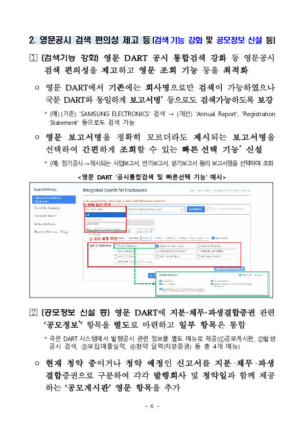 외국인투자자의 자본시장 접근성 제고를 위해 영문 DART의 컨텐츠를 확대하고 개방형 데이터 플랫폼을 새롭게 제공합니다. 이미지 6