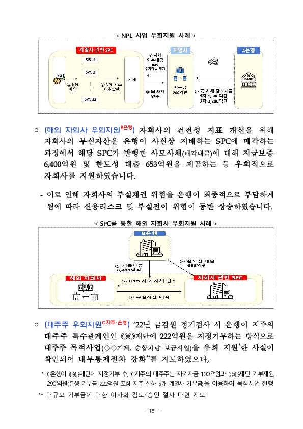 '24년 지주,은행 등 주요 검사결과 기자설명회 개최 이미지 15