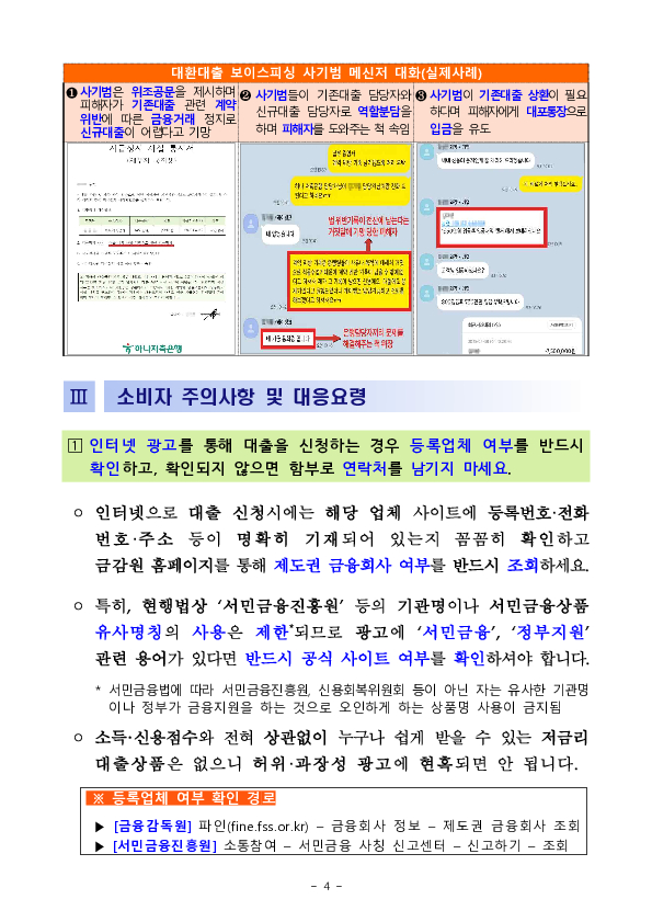 저금리 대출의 유혹, 최근 보이스피싱 피해자 10명중 4명은 대출빙자 사기에 당한다! 이미지 4