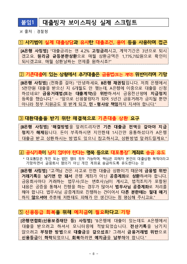 저금리 대출의 유혹, 최근 보이스피싱 피해자 10명중 4명은 대출빙자 사기에 당한다! 이미지 8