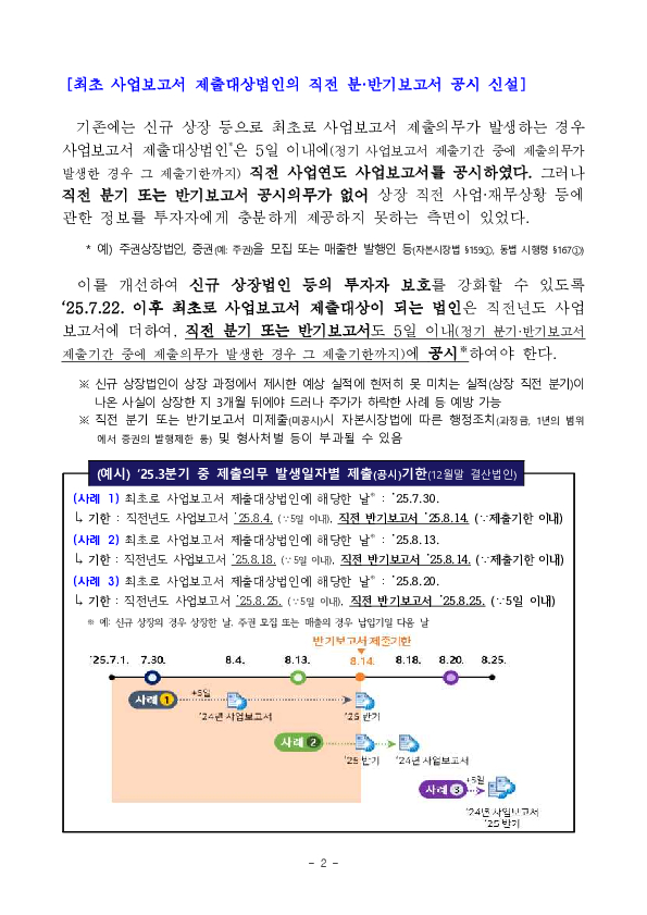 7.22일부터 신규 상장법인 등의 공시의무가 강화됩니다 PC 본문 이미지 2