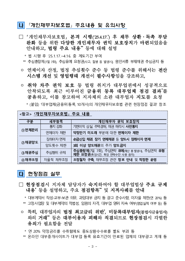 금융감독원은 지자체 등록 대부업 관리,감독 강화를 위해 '25년 상반기 「전국 지자체 대부업 담당자 설명회」를 개최합니다 이미지 3