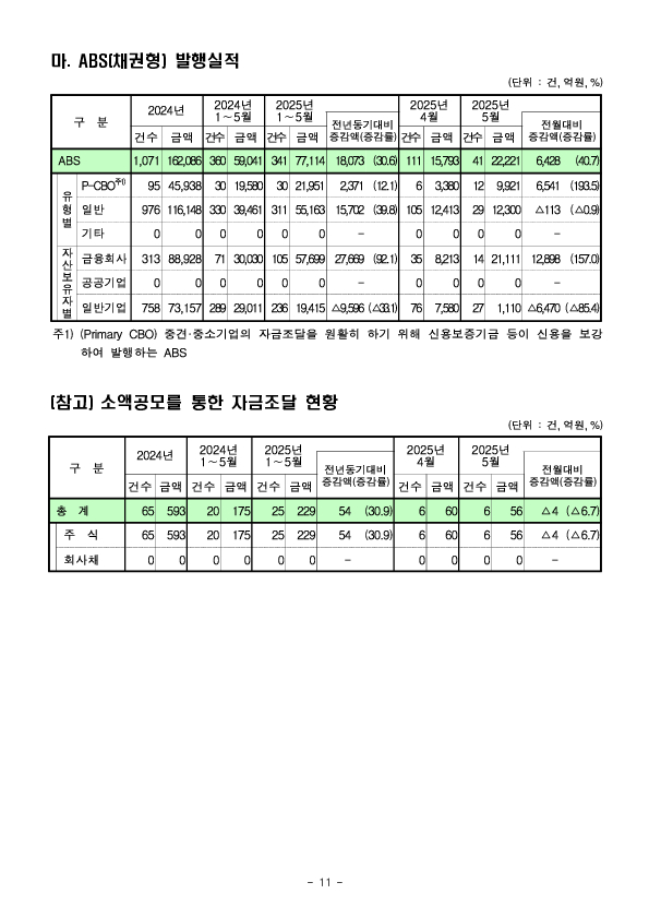 '25.5월중 기업의 직접금융 조달실적 이미지 11
