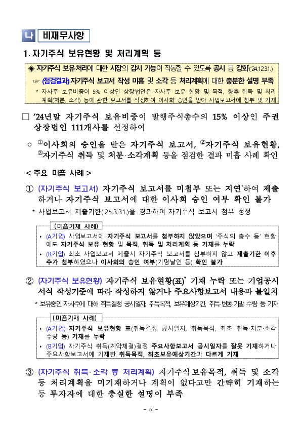 2024년 사업보고서 점검 결과 및 공시설명회 개최 이미지 5