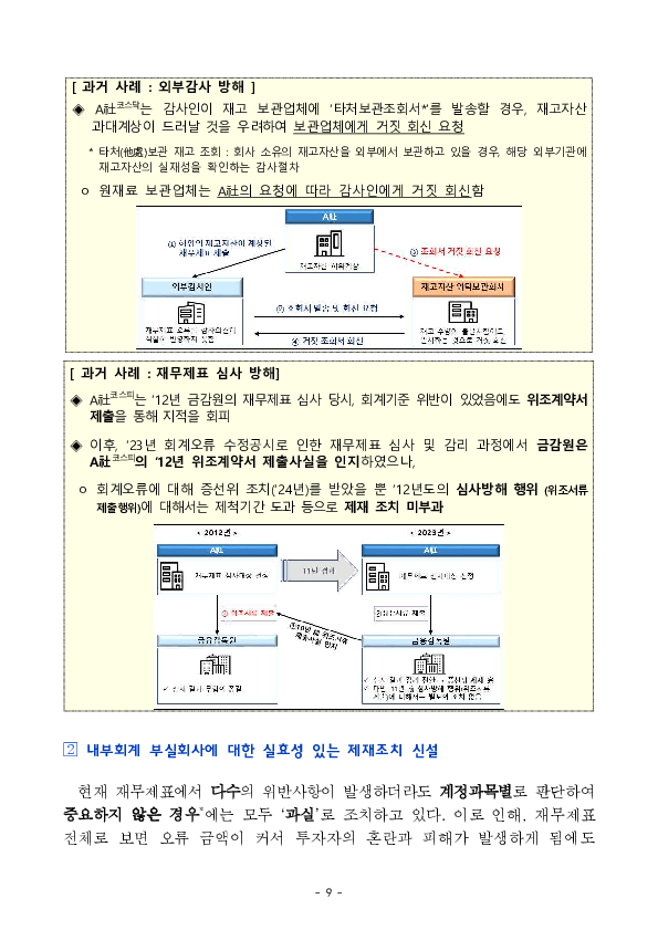 재무제표 허위공시 등 회계부정을 엄정 제재하겠습니다. 이미지 9