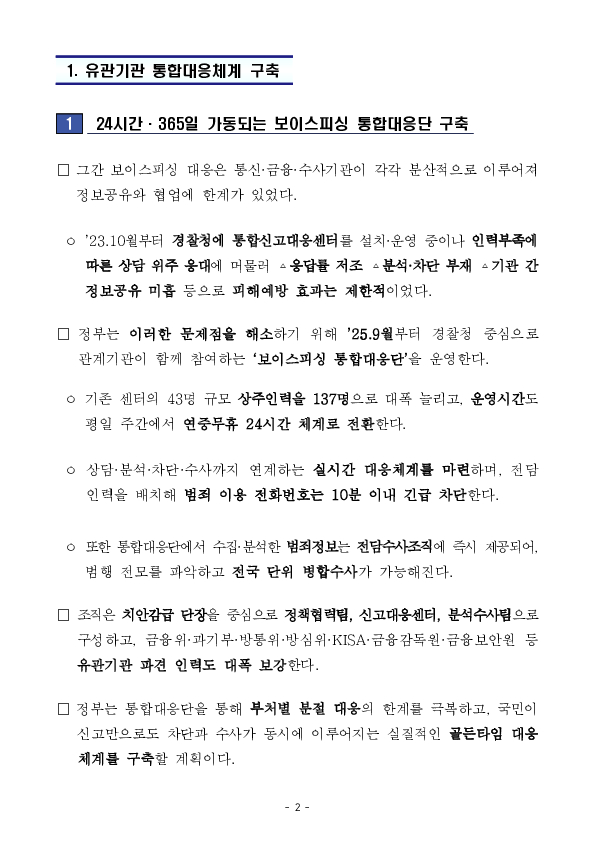 250828_(보도자료) 일상 속 보이스피싱 '안심필터' 장착! 소중한 재산과 안전, 정부가 24시간 함께합니다 PC 본문 이미지 2
