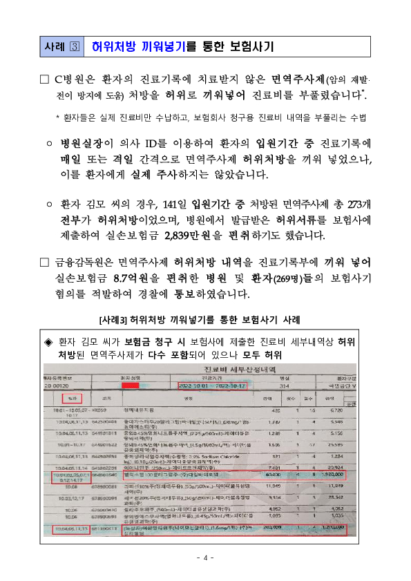 진료비 쪼개기, 피부미용 등의 허위치료 둔갑 등 실손보험 사기 제안은 단호히 거절하셔야 합니다! 이미지 4
