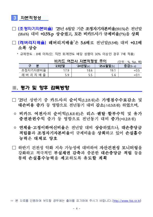 2025년 상반기 여신전문금융회사 영업실적(잠정) 이미지 4