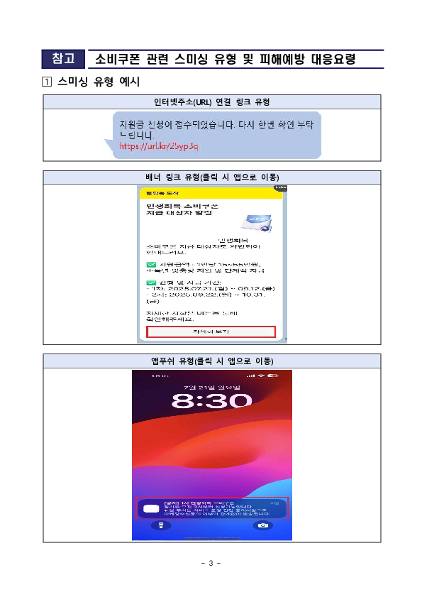 URL 링크가 제공되는 2차 소비쿠폰 문자와 알림은 100% 사기입니다 이미지 3