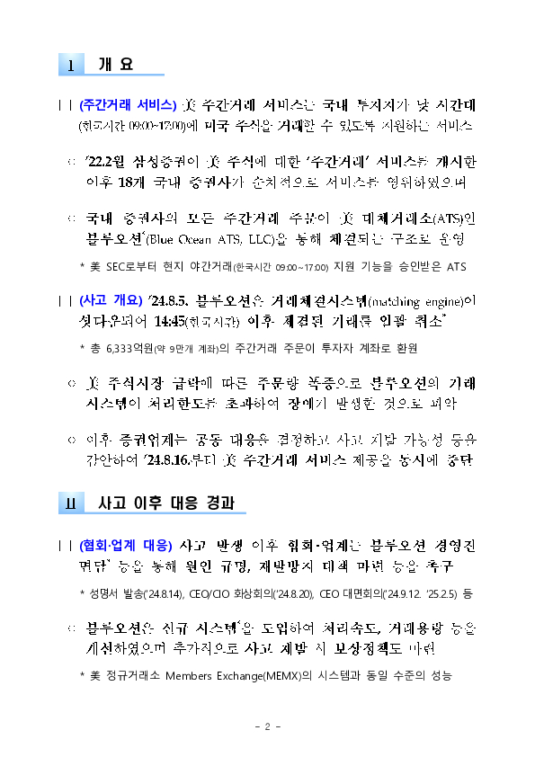 美 주식 주간거래 서비스 재개 관련 투자자 보호를 위한 안전장치를 대폭 강화하겠습니다 PC 본문 이미지 2