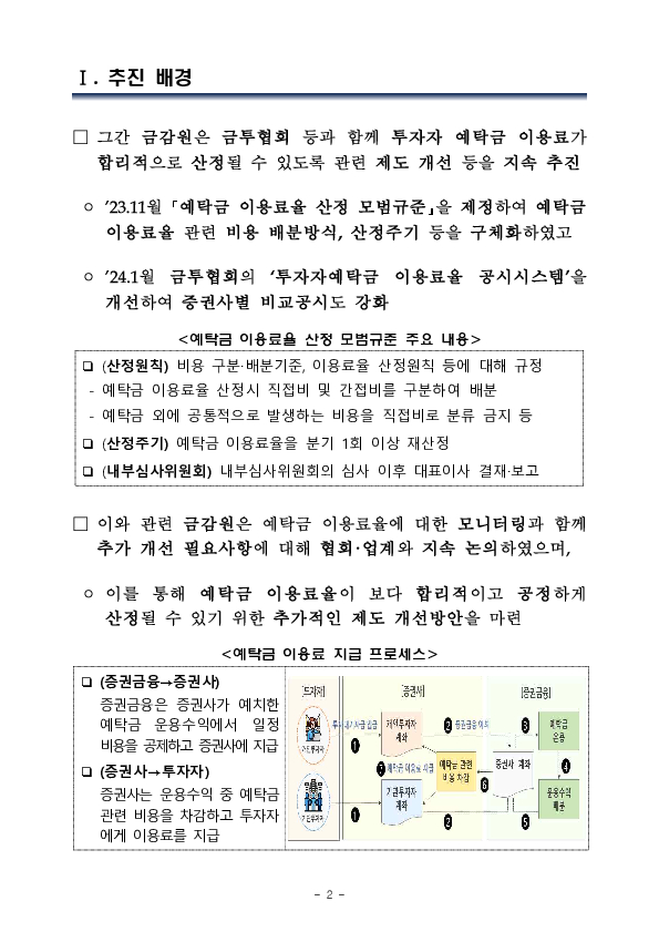 보다 합리적이고 공정한 예탁금 이용료 산정을 통해 투자자의 권익을 제고하겠습니다 PC 본문 이미지 2
