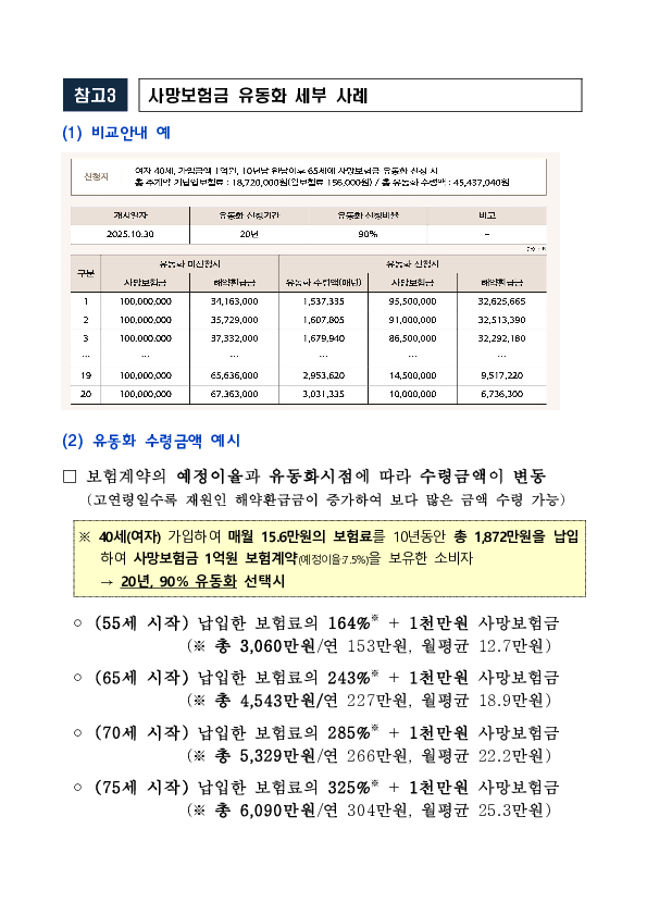 사망보험금 유동화 상품 10.30일 출시 이미지 7