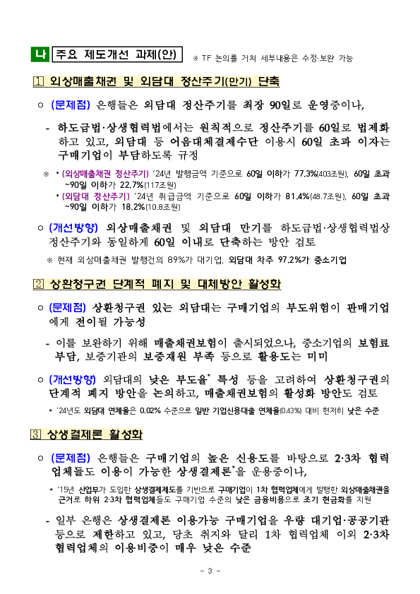 외상매출채권 담보대출 제도개선을 위한 TF 운영계획 이미지 3