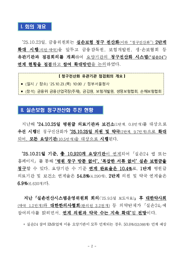 실손보험 청구 전산화가 의원, 약국을 포함하여 확대 시행됩니다 PC 본문 이미지 2