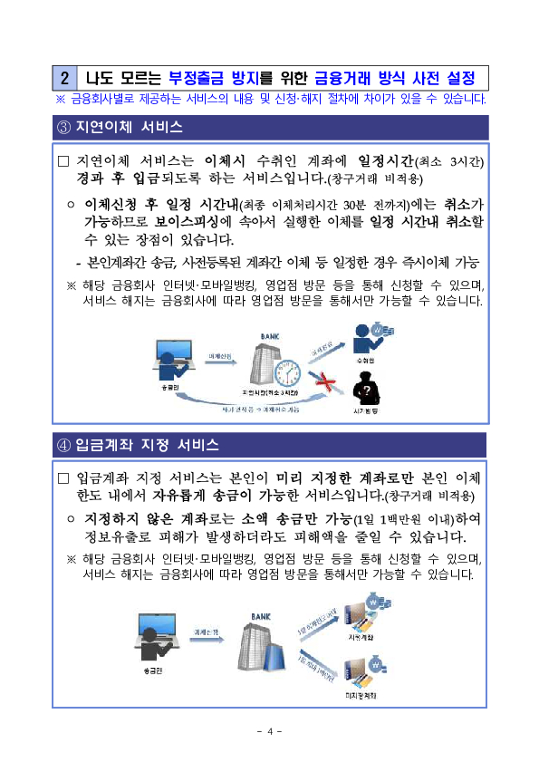 비대면 금융사기 피해 예방을 위해 금융소비자가 신청할 수 있는 8가지 보안서비스 안내 이미지 4