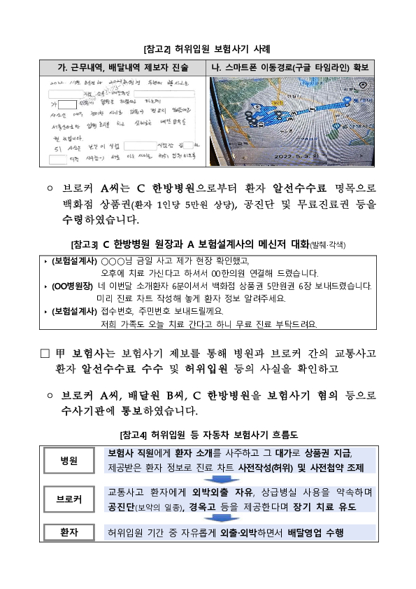 교통사고 환자 유치를 통한 병,의원의 자동차 보험사기! 브로커의 은밀한 제안에는 단호하게 거절하세요 이미지 3