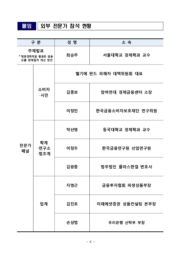 금융소비자보호 중심의 금융감독 전환을 위한 금융소비자보호 토론회 개최 이미지 6