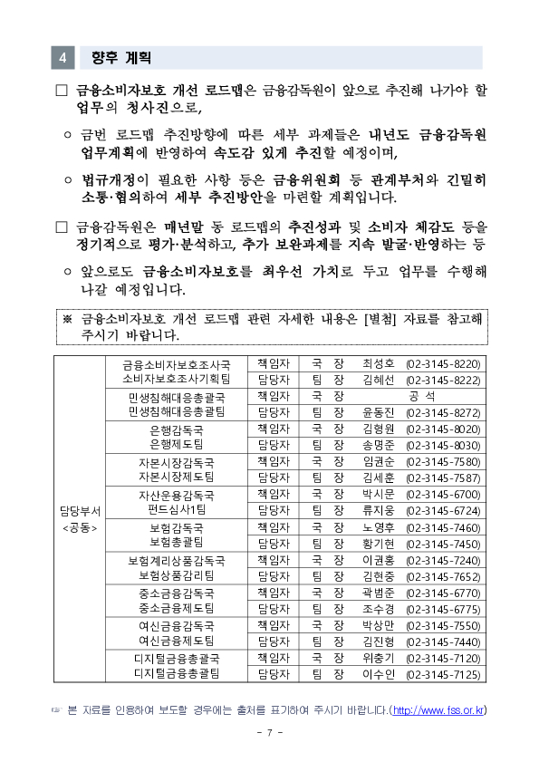 「금융소비자보호 개선 로드맵」 발표 이미지 7