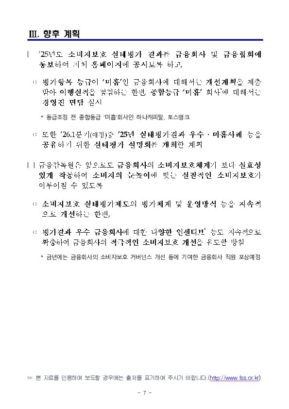 '25년 금융소비자보호 실태평가 결과 이미지 7