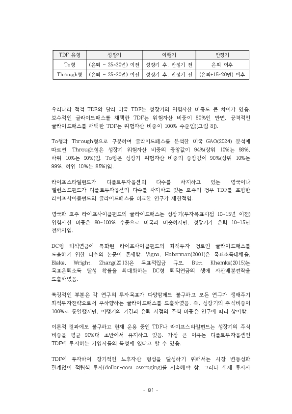 적격 TDF 요건  개선 방안에 관한 연구 이미지 86
