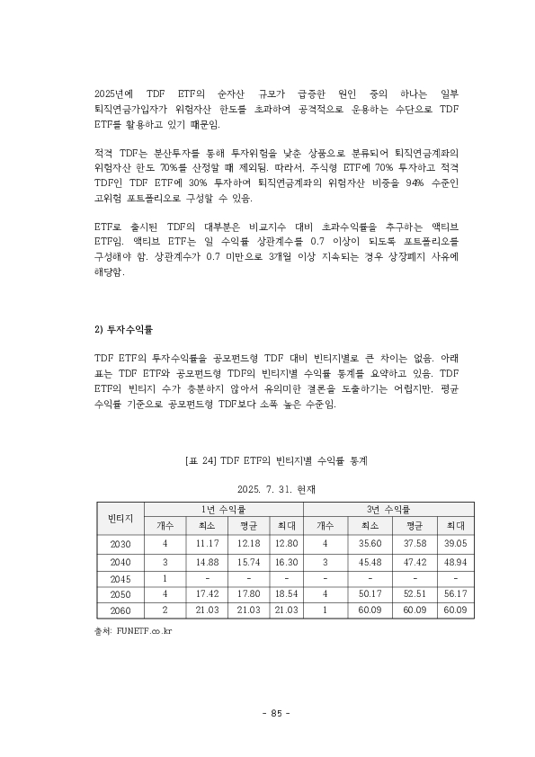 적격 TDF 요건  개선 방안에 관한 연구 이미지 90