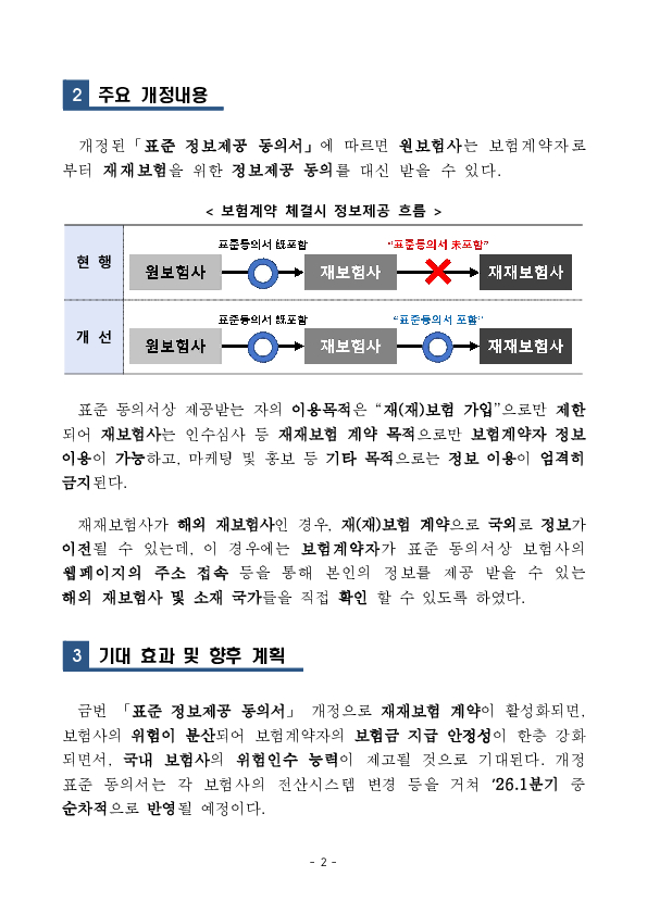 보험업권 「표준 정보제공 동의서」 개정 이미지 2