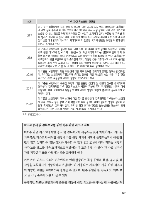기후리스크 관리를 위한 건전성 감독체계 연구 이미지 185