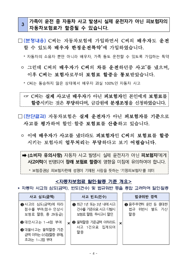 '25년 3분기 주요 민원분쟁사례 및 소비자 유의사항 안내 이미지 4