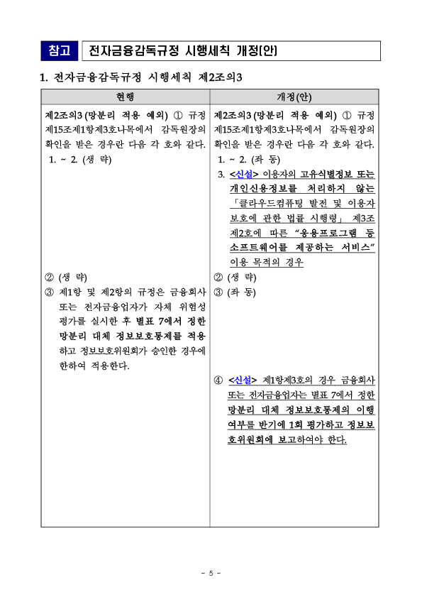 금융사들이 손쉽게 클라우드 기반 소프트웨어를 활용하도록 망분리 규제를 개선합니다. 이미지 5