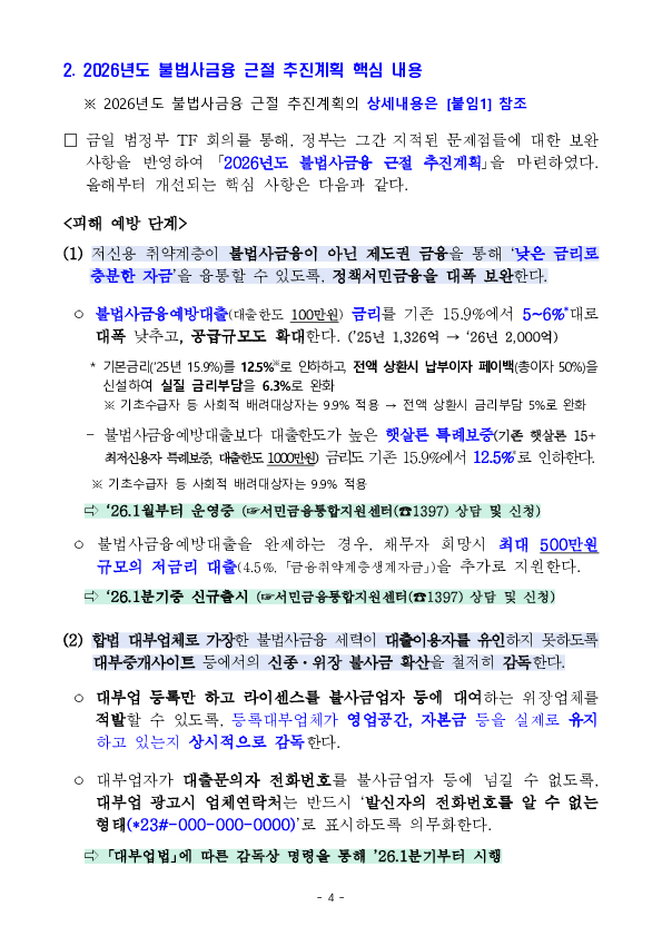 불법사금융 근절을 위한 범정부 TF회의 개최 이미지 4
