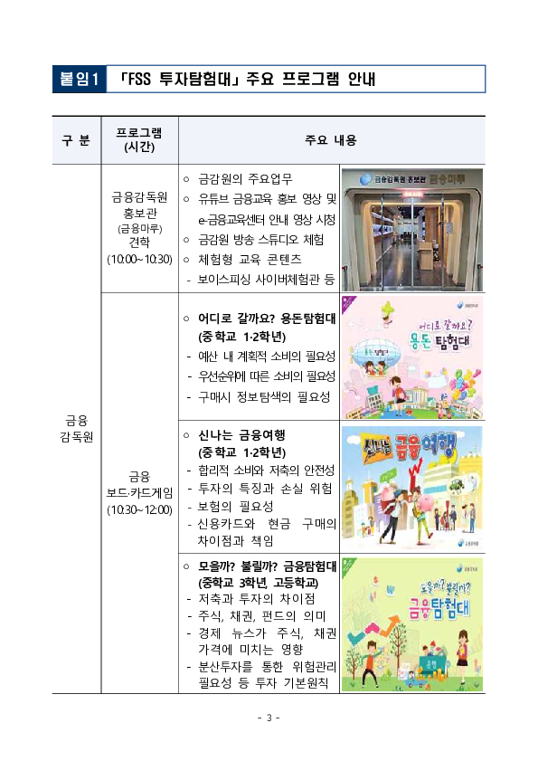청소년 금융투자 체험교육, 건전한 경제,투자 습관 UP! 이미지 3