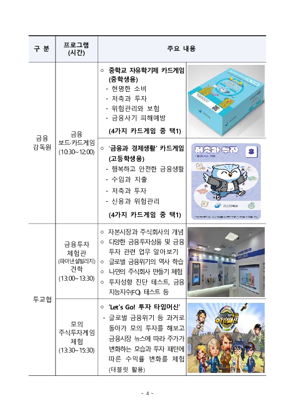 청소년 금융투자 체험교육, 건전한 경제,투자 습관 UP! 이미지 4