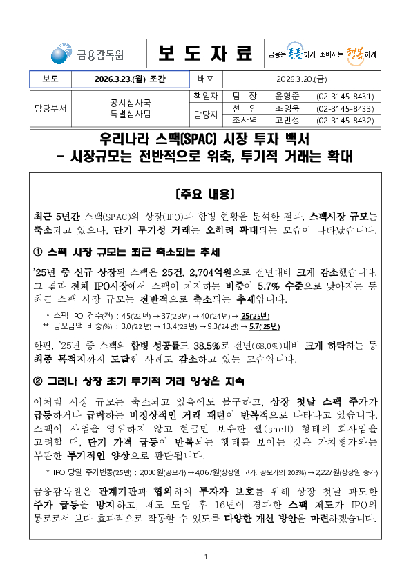 우리나라 스팩(SPAC) 시장 투자 백서 이미지 1